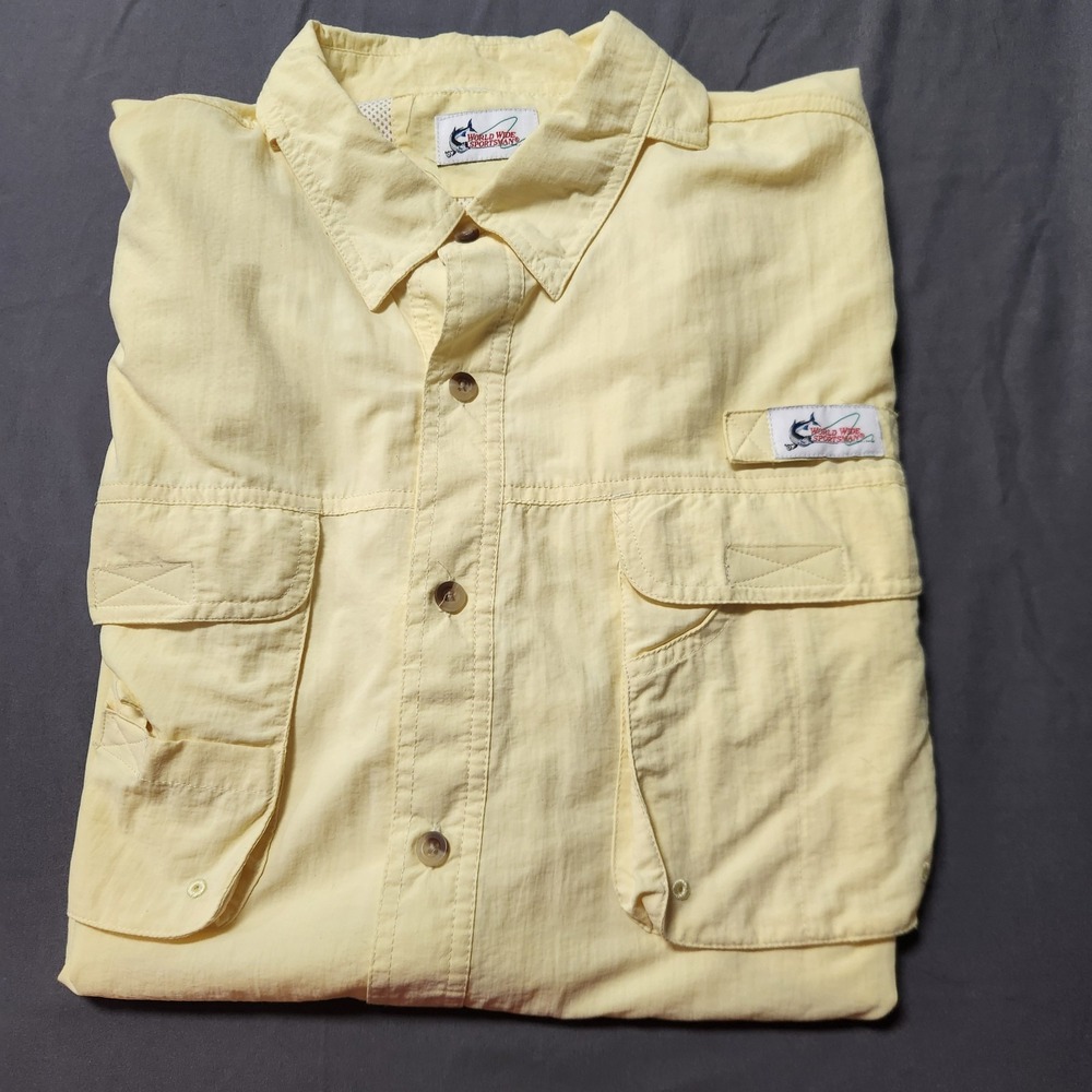 World Wide Sportsman Vented Nylon Fishing Shirt Men's XX Large  Short Sleeve